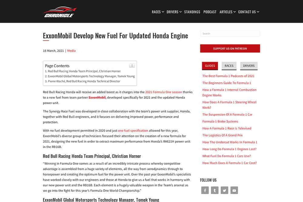 f1 chronicle portfolio approach 2