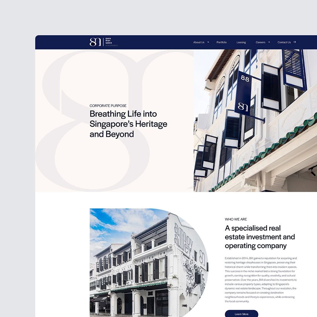 Graphic promoting Singapore's heritage preservation.