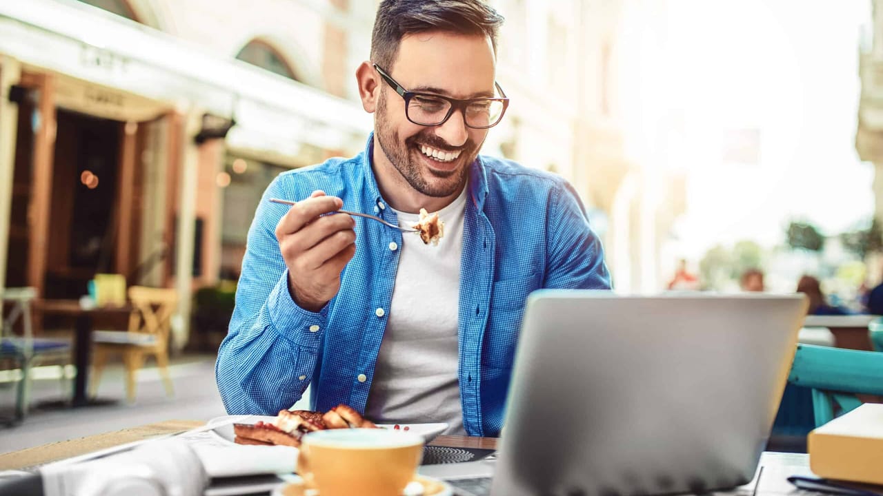 businessman in a restaurant