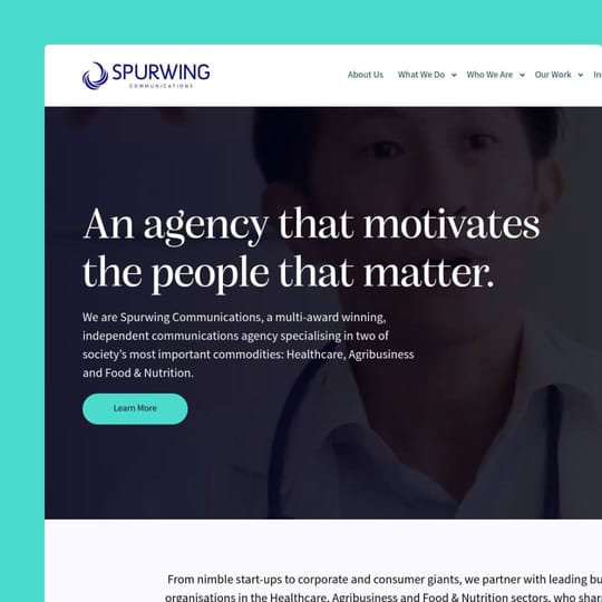 Spurwing Communications website homepage banner