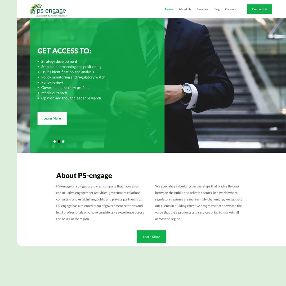 PS Engage website