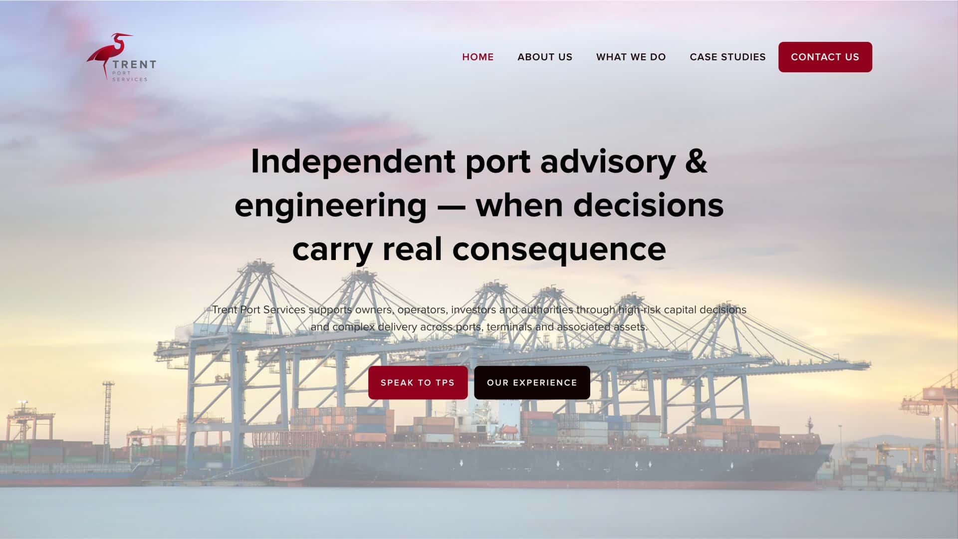 Trent Port Services website