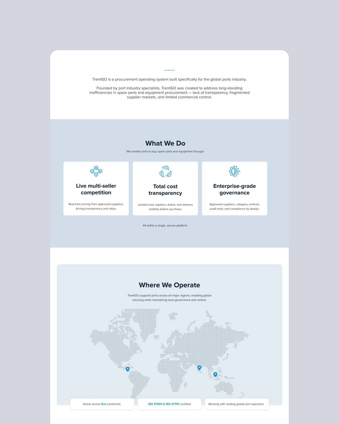 Trent Port Services website