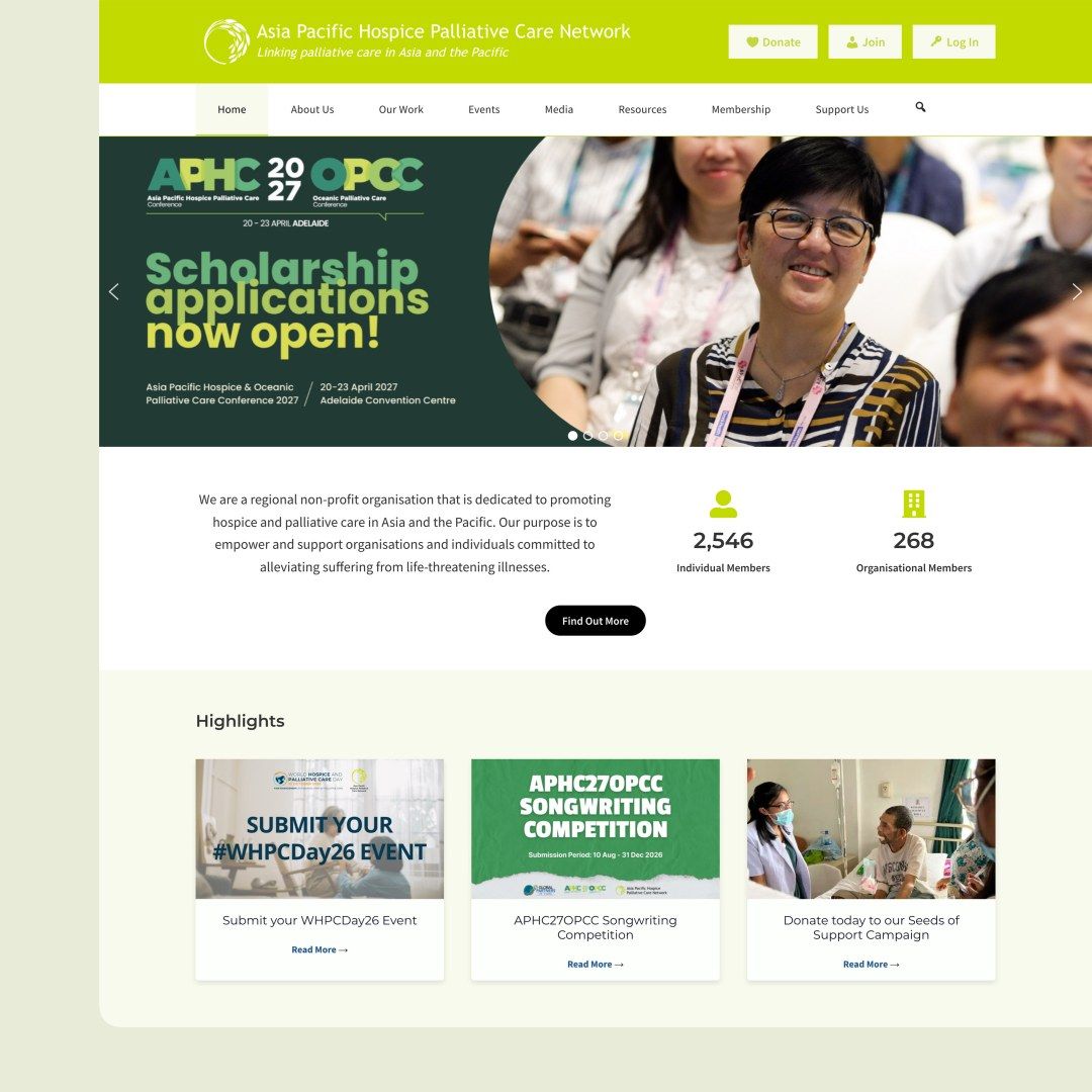 Asia Pacific Palliative Hospice Care Network website