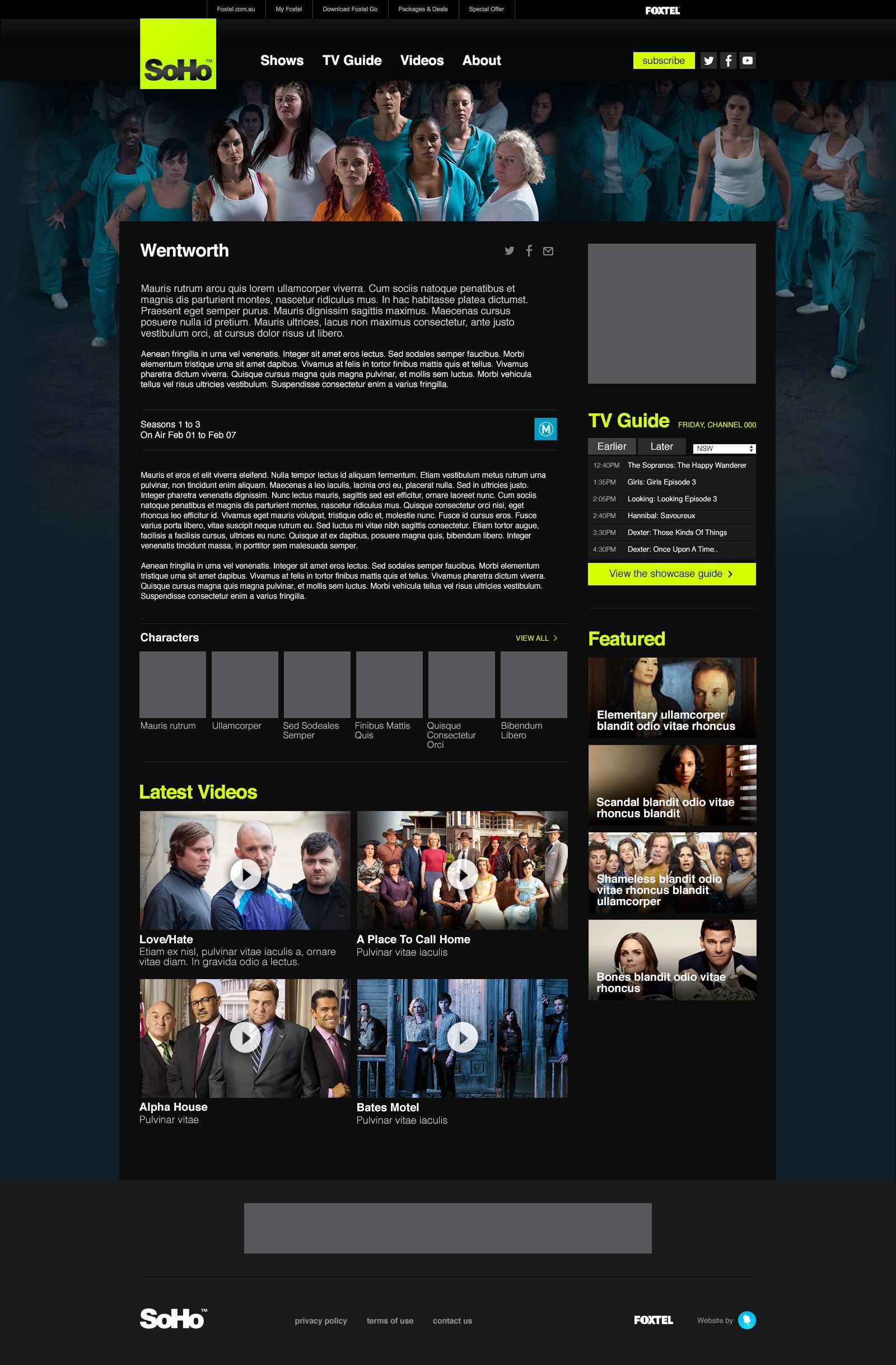 portfolio foxtel soho