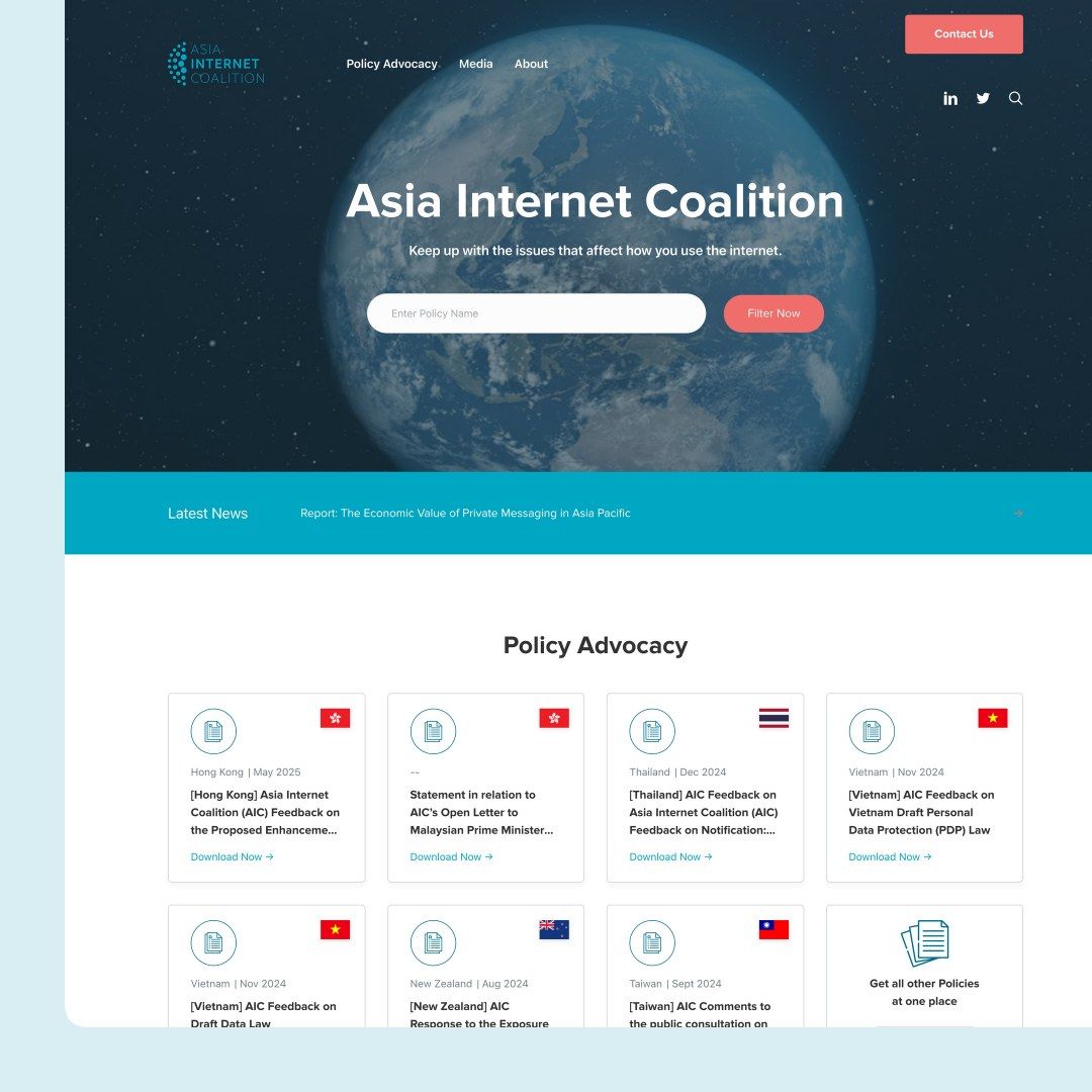 Asia Internet Coalition website