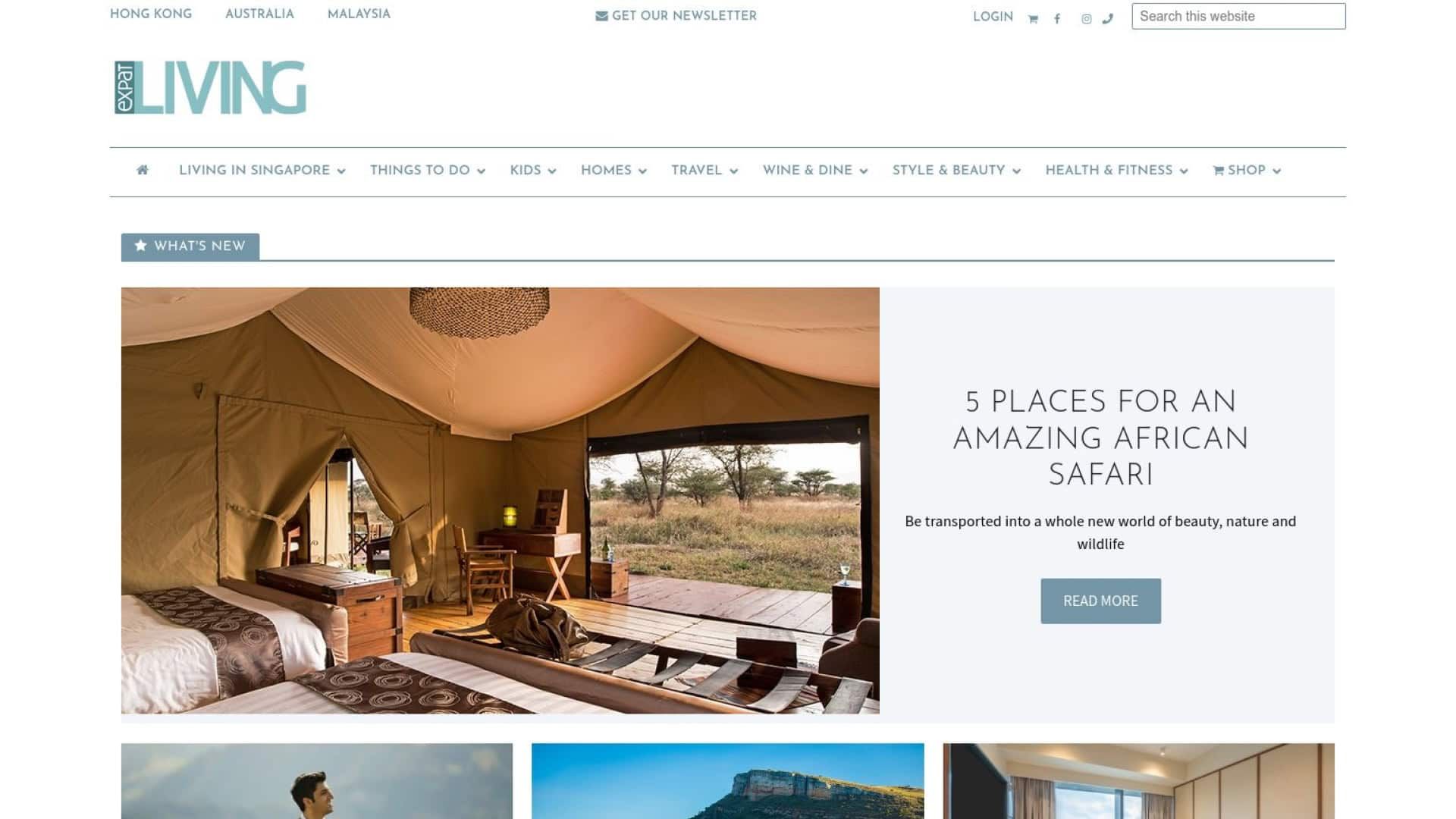 Expat Living Homepage