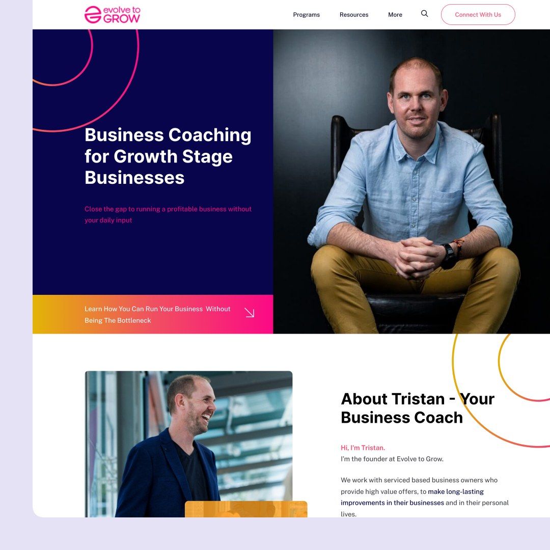Evolve to Grow website
