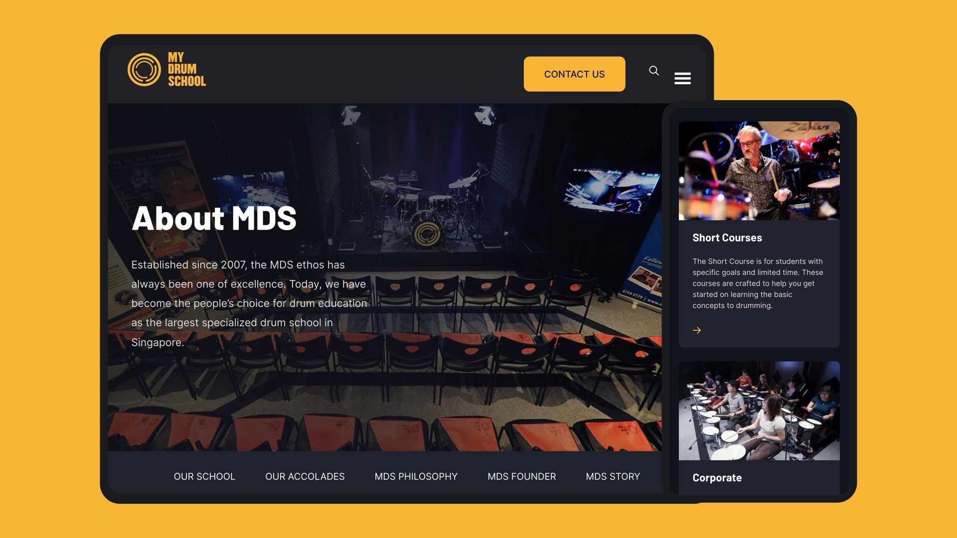 My Drum School website