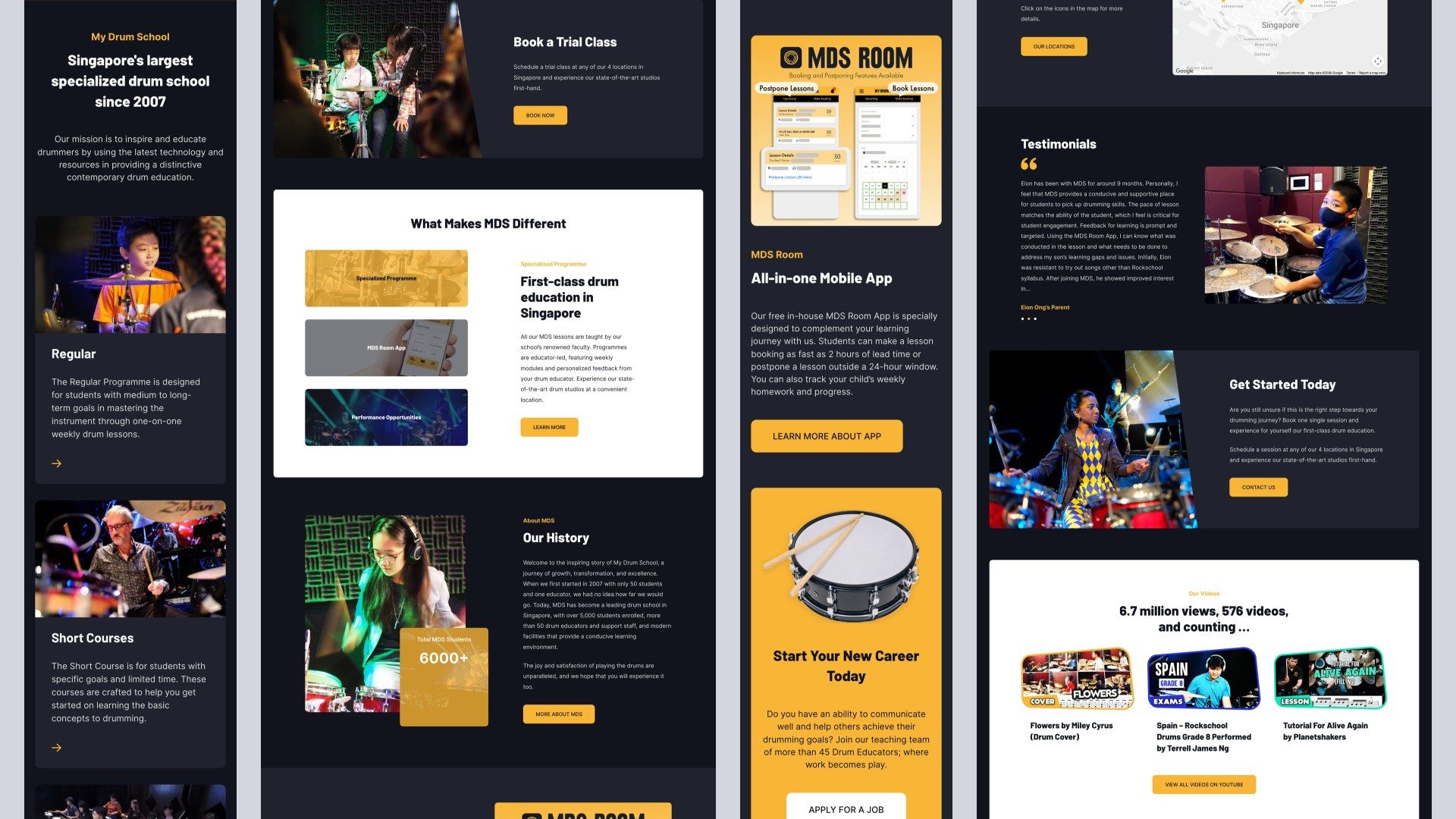 My Drum School website
