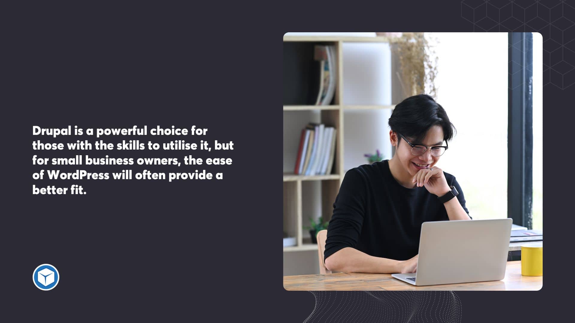 man working on laptop