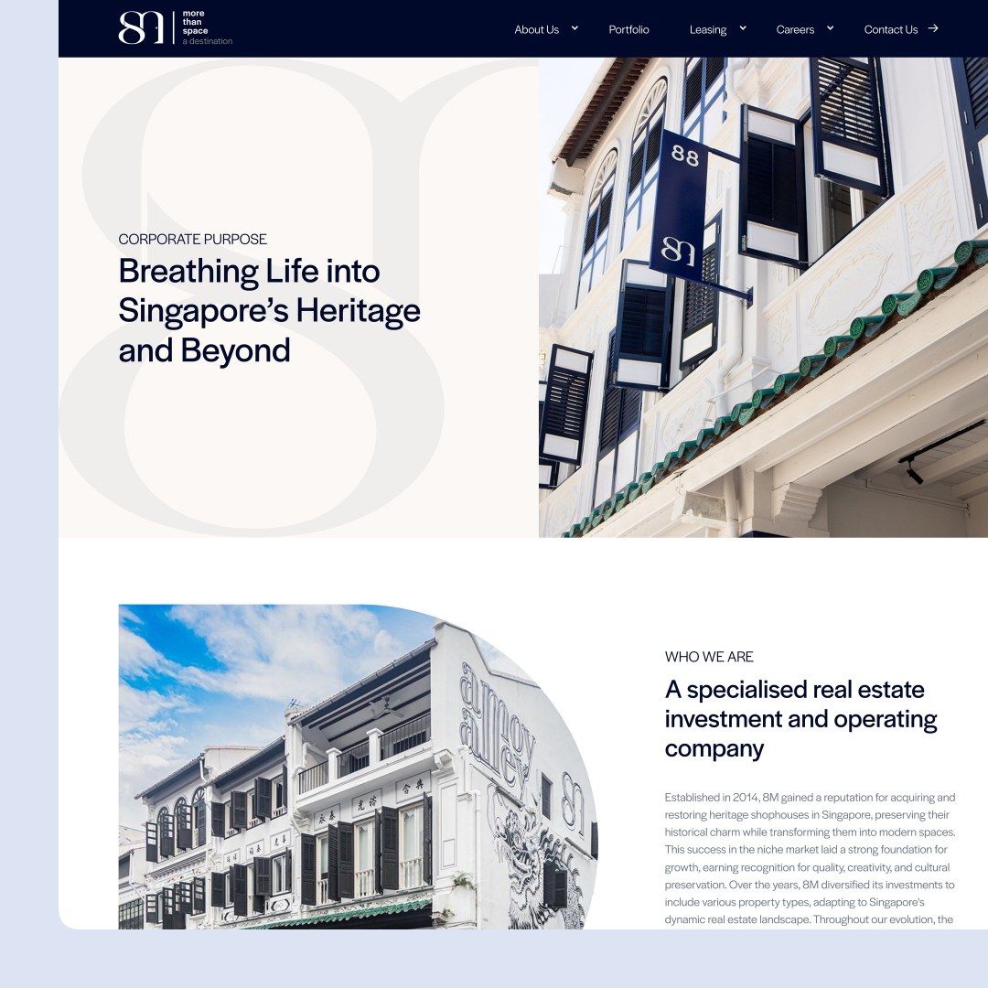 8M Real Estate website