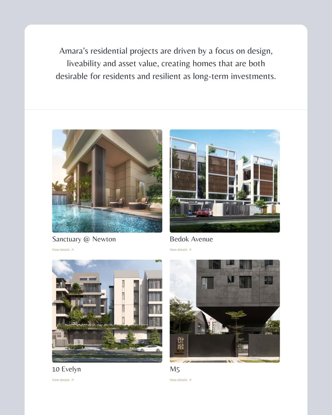 Amara Holdings website