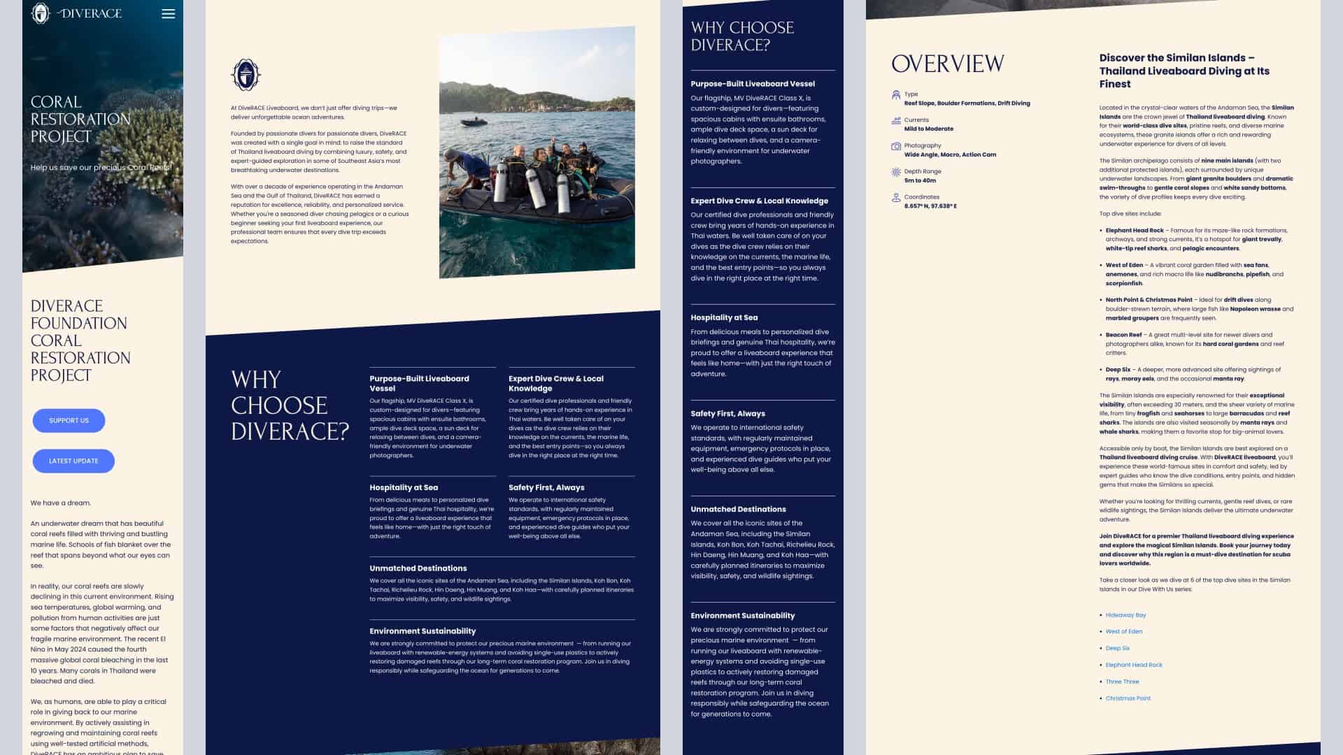 DiveRACE website