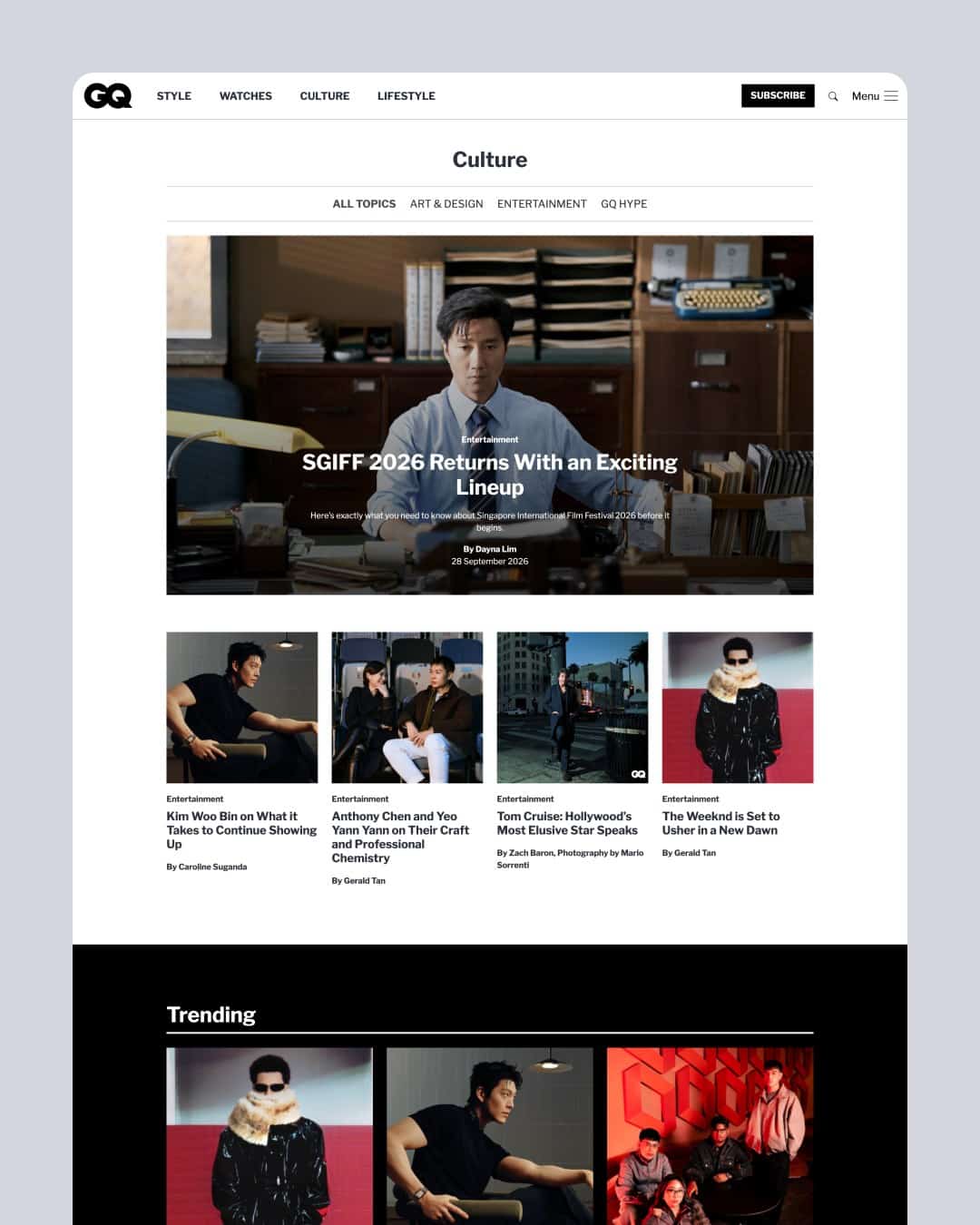 GQ Singapore website
