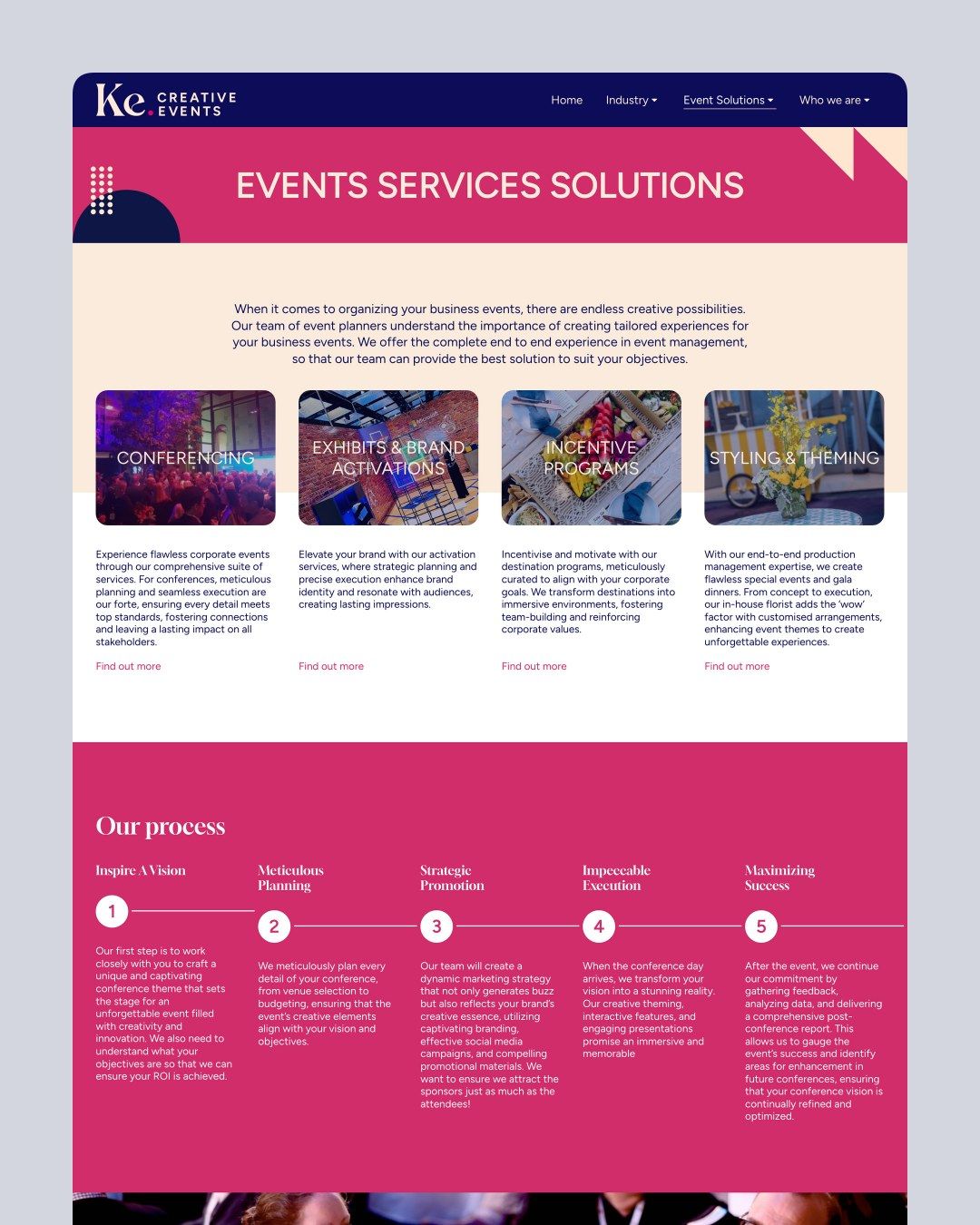 K.E. Creative website