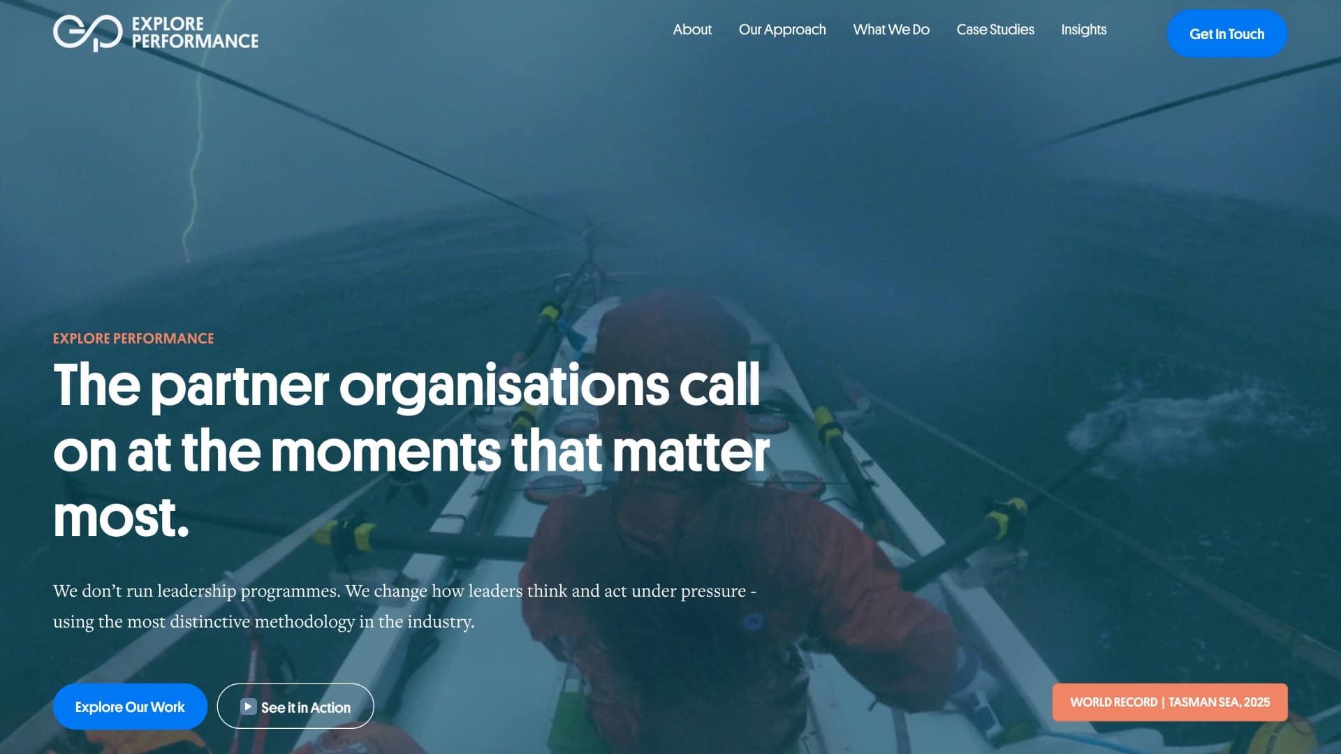 Explore Performance website