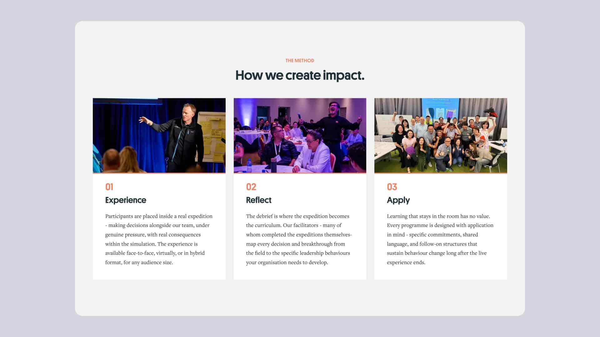 Explore Performance website
