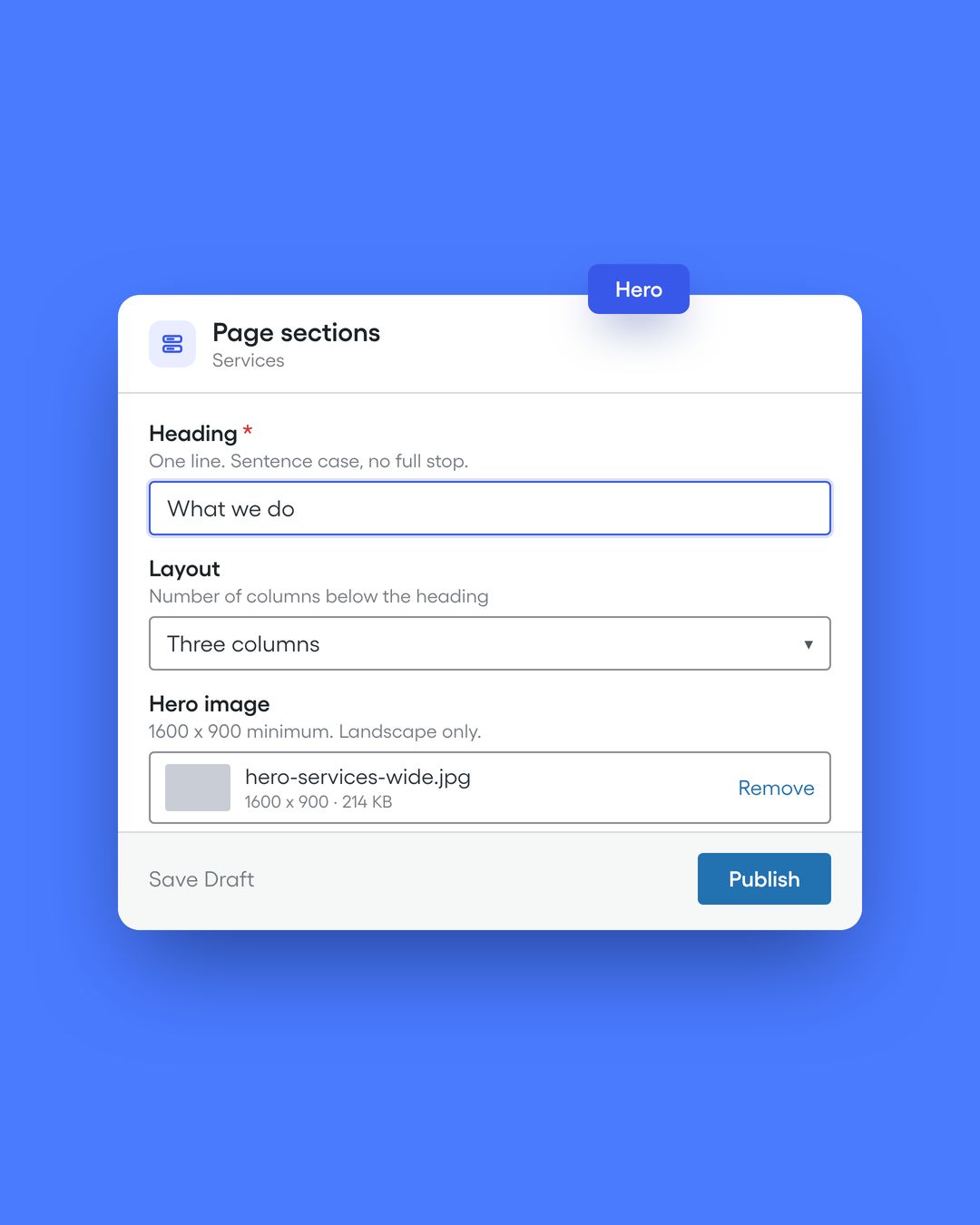 Rebuild repeated layouts as sections