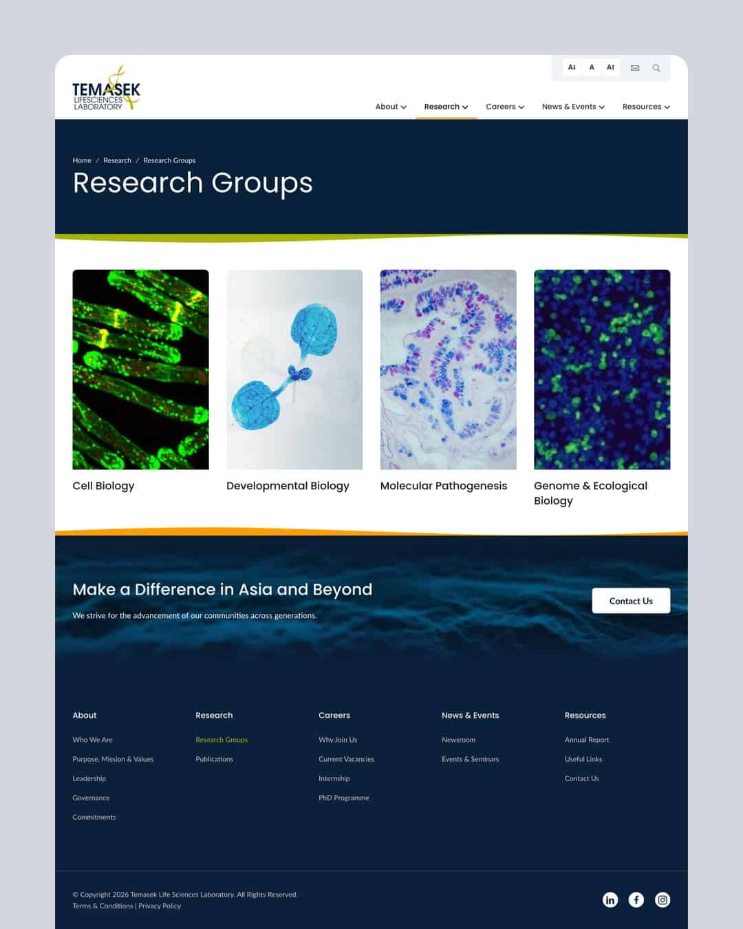 Temasek Life Sciences Laboratory website