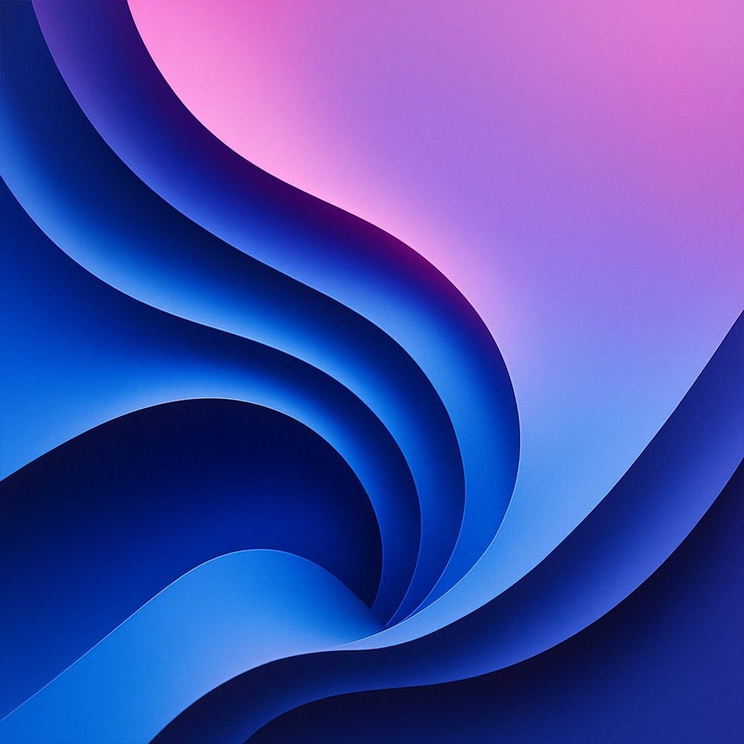 Vibrant abstract blue and pink wave design