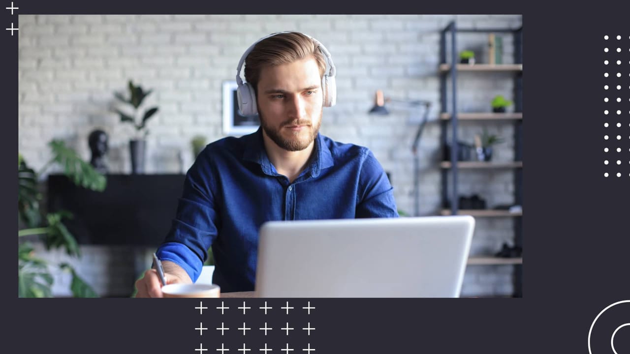 man working on laptop in his office
