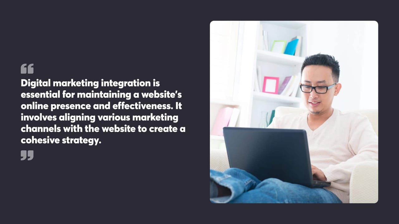 Digital marketing integration is essential for maintaining a website’s online presence and effectiveness. It involves aligning various marketing channels with the website to create a cohesive strategy.