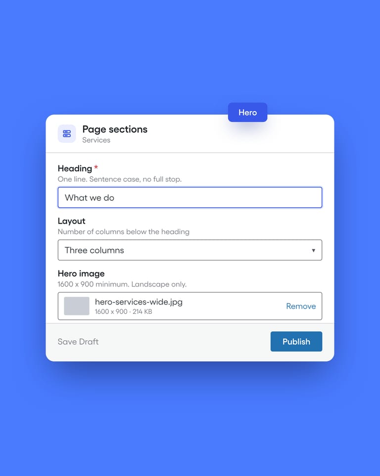 Rebuild repeated layouts as sections