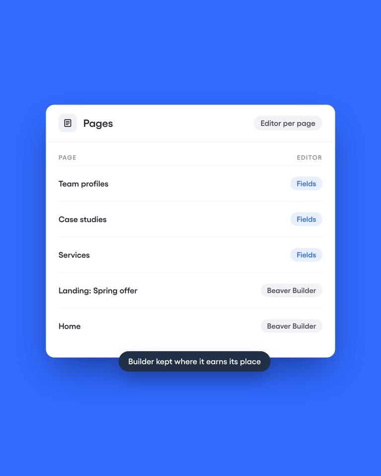 Pick the editor page by page