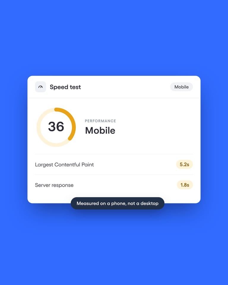 Speed, measured on a phone