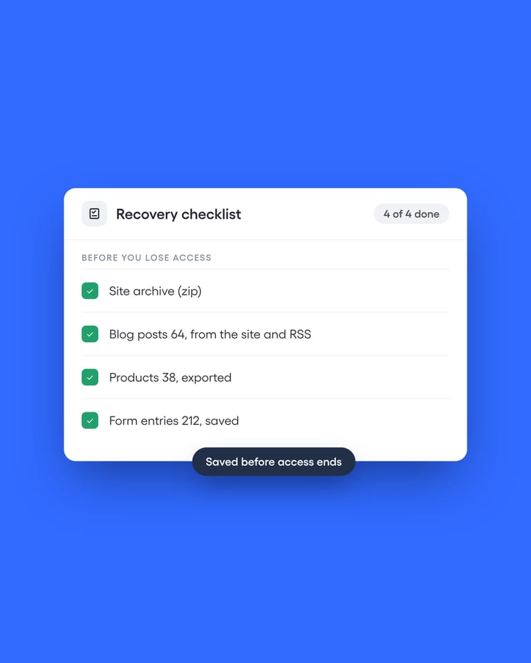 Recover what the download leaves out