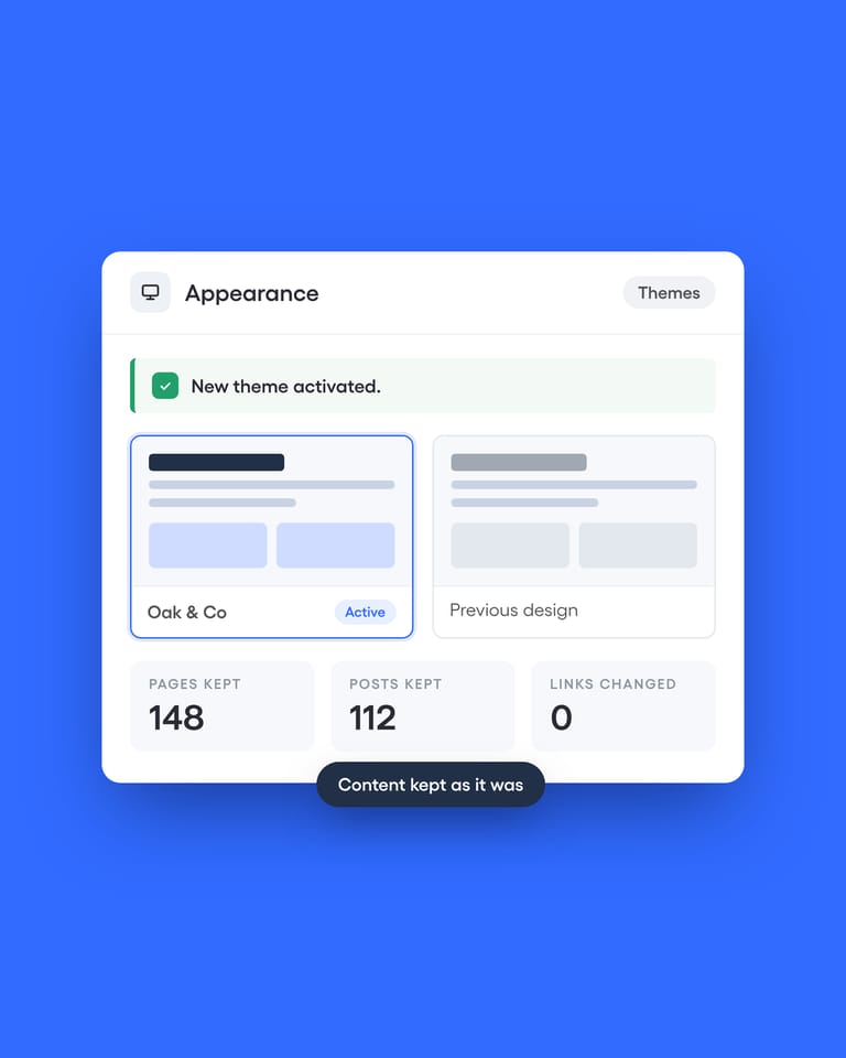 Redesign without starting over