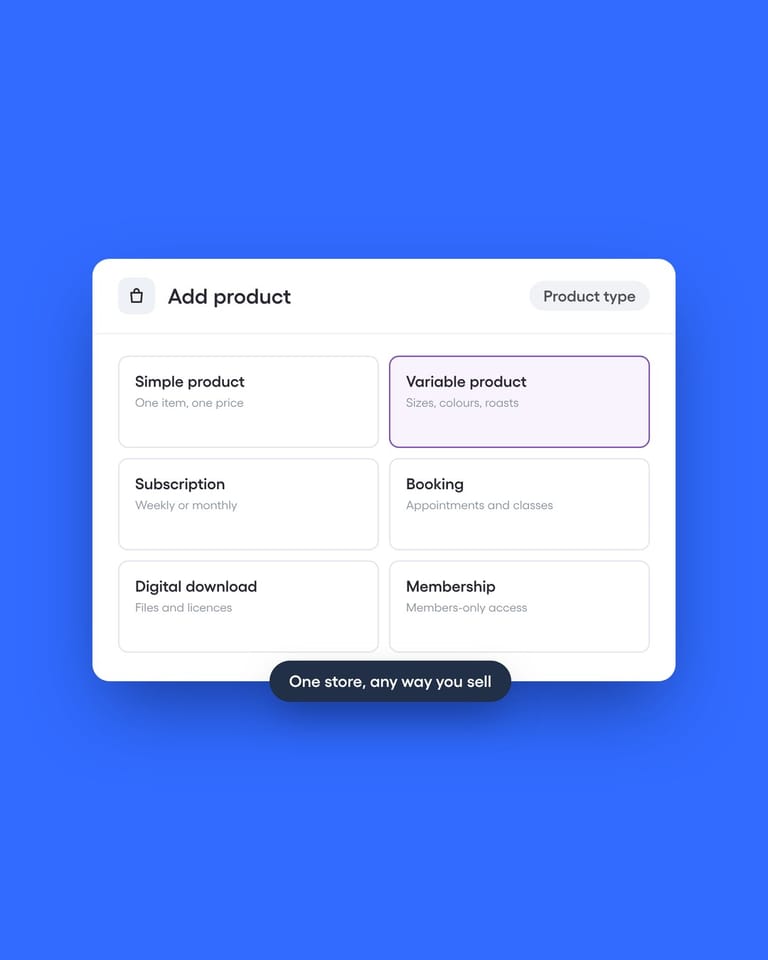 Whatever you're selling, WooCommerce handles it