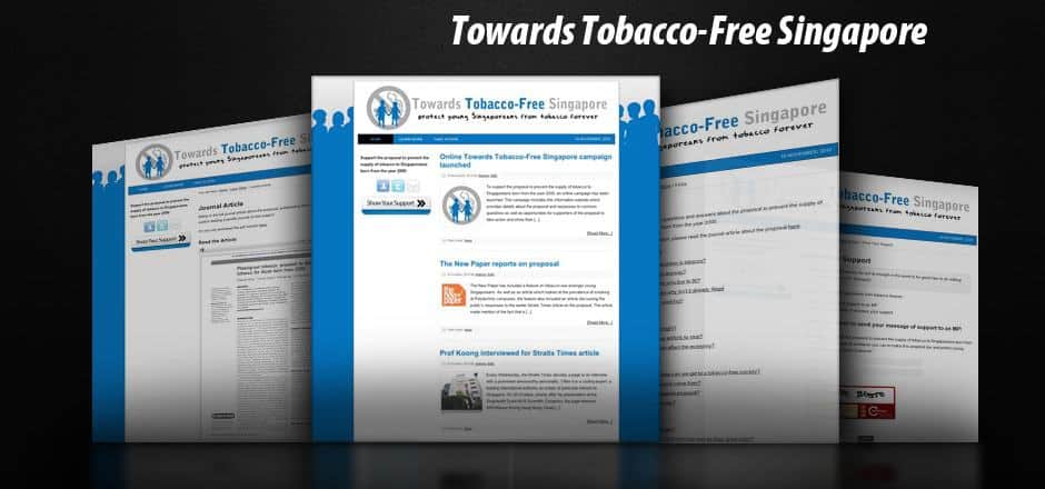 Towards Tobacco Free Singapore website cropped screenshot 940 x 440 pixels