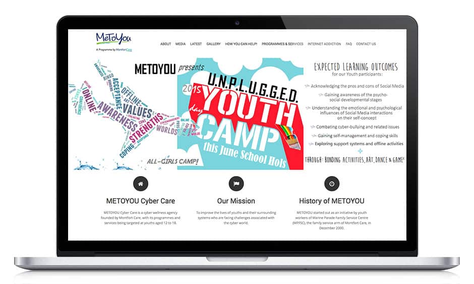 MeToYou website displayed in MacBook laptop screen