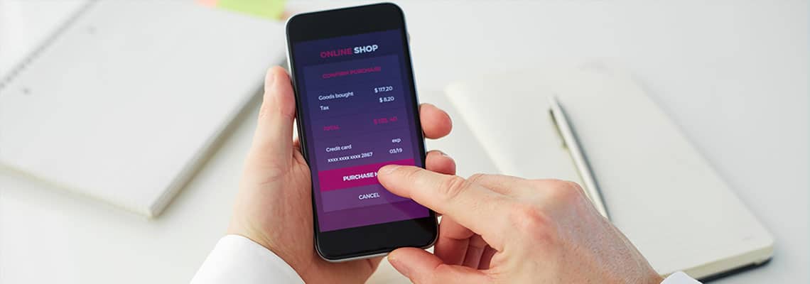 ecommerce shopping on smart phone