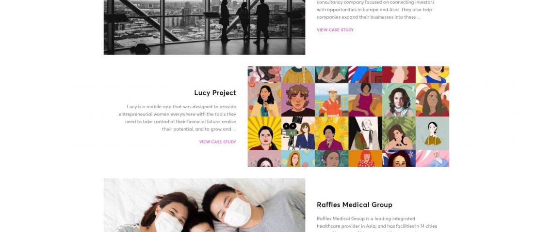 services landing page lucy portfolio