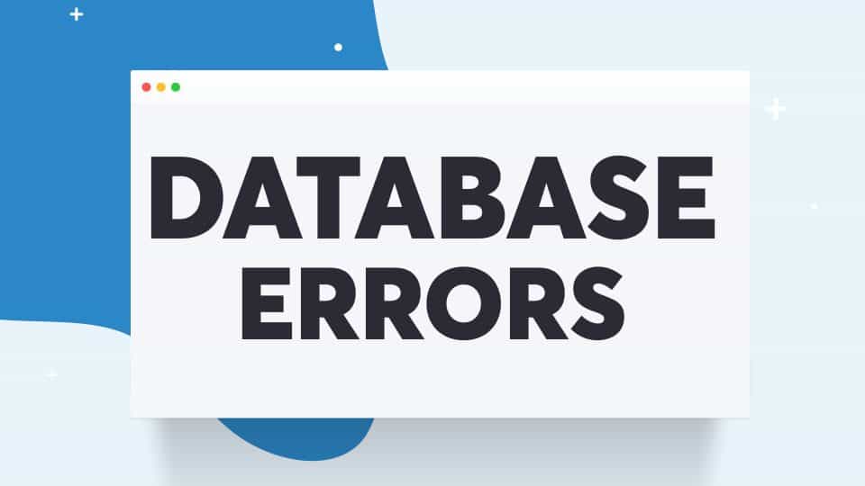 wordpress errors db