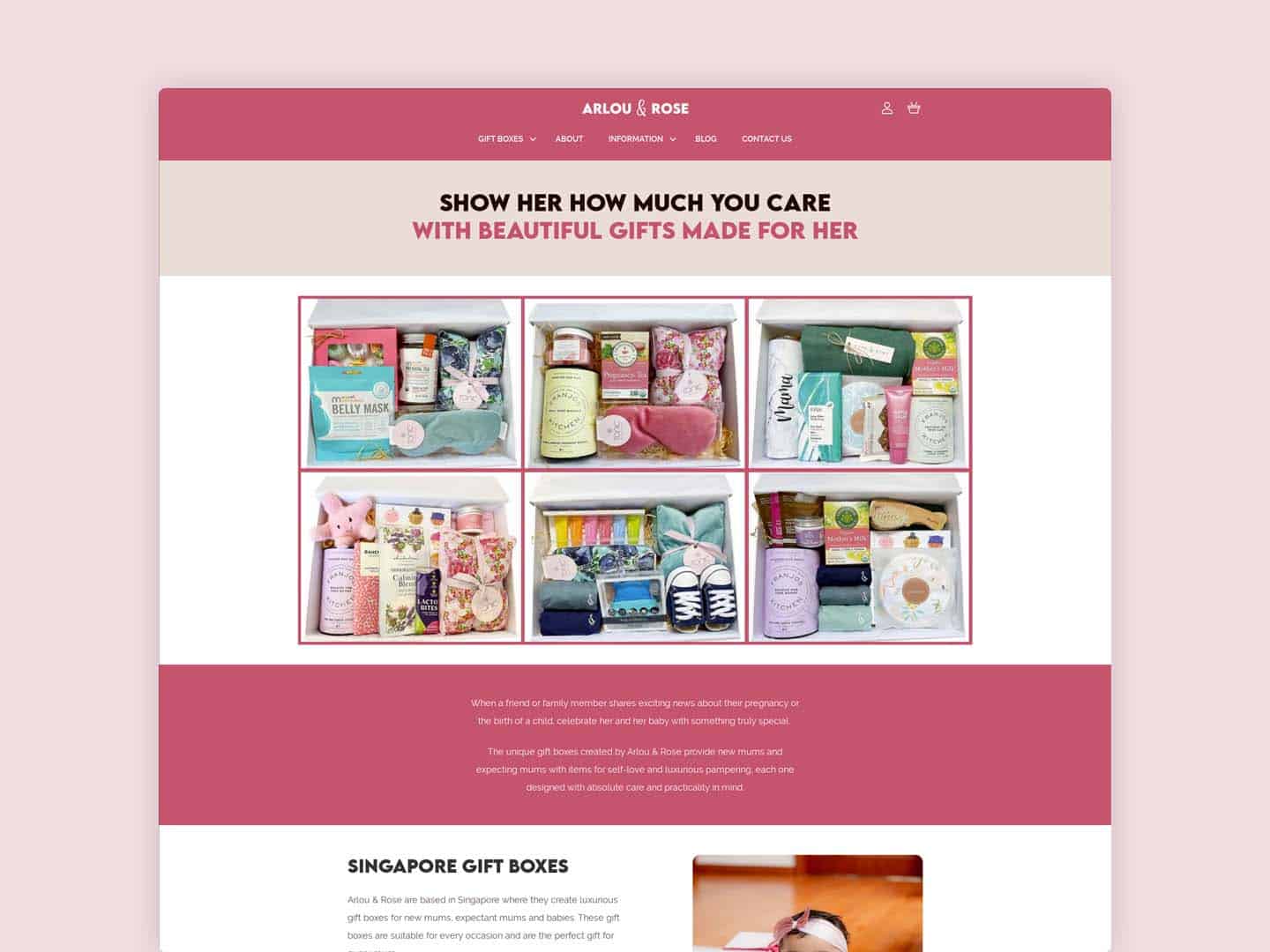 Portfolio website design for Arlou & Rose