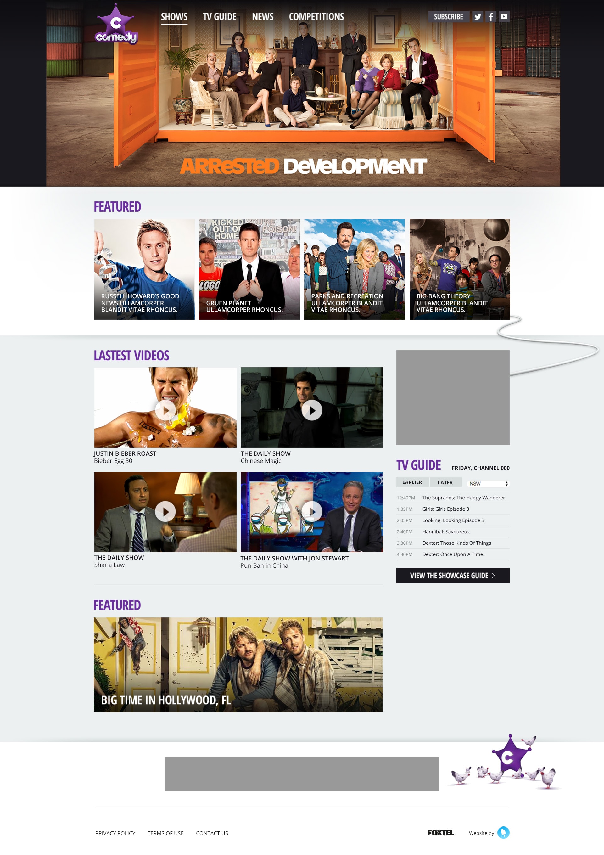 portfolio foxtel comedy channel