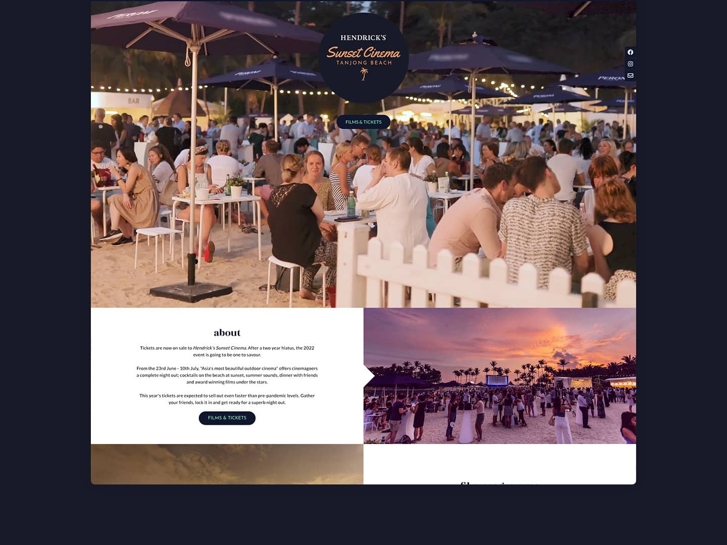 Portfolio website design for Groundswell Events