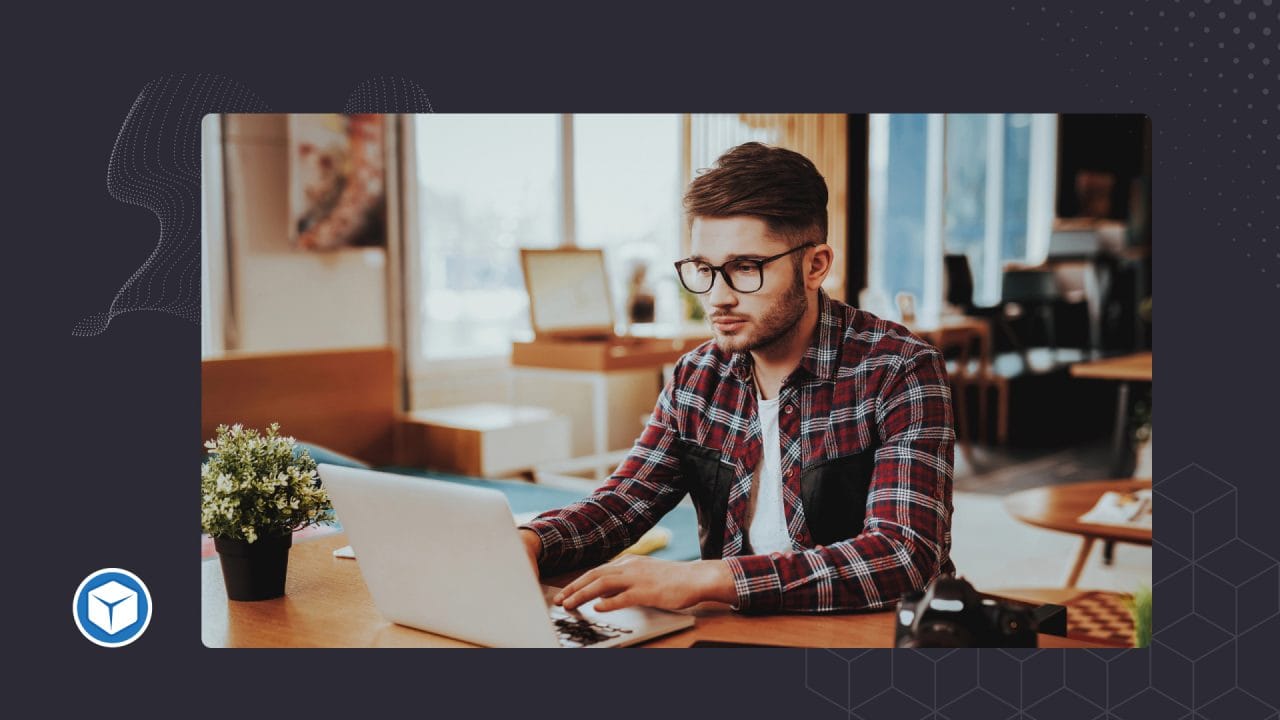 man working on his laptop in the office