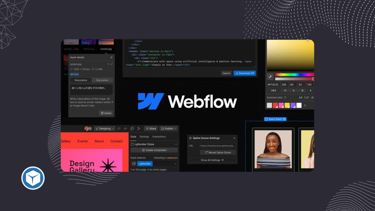 webflow vs wordpress webflow ui screenshot