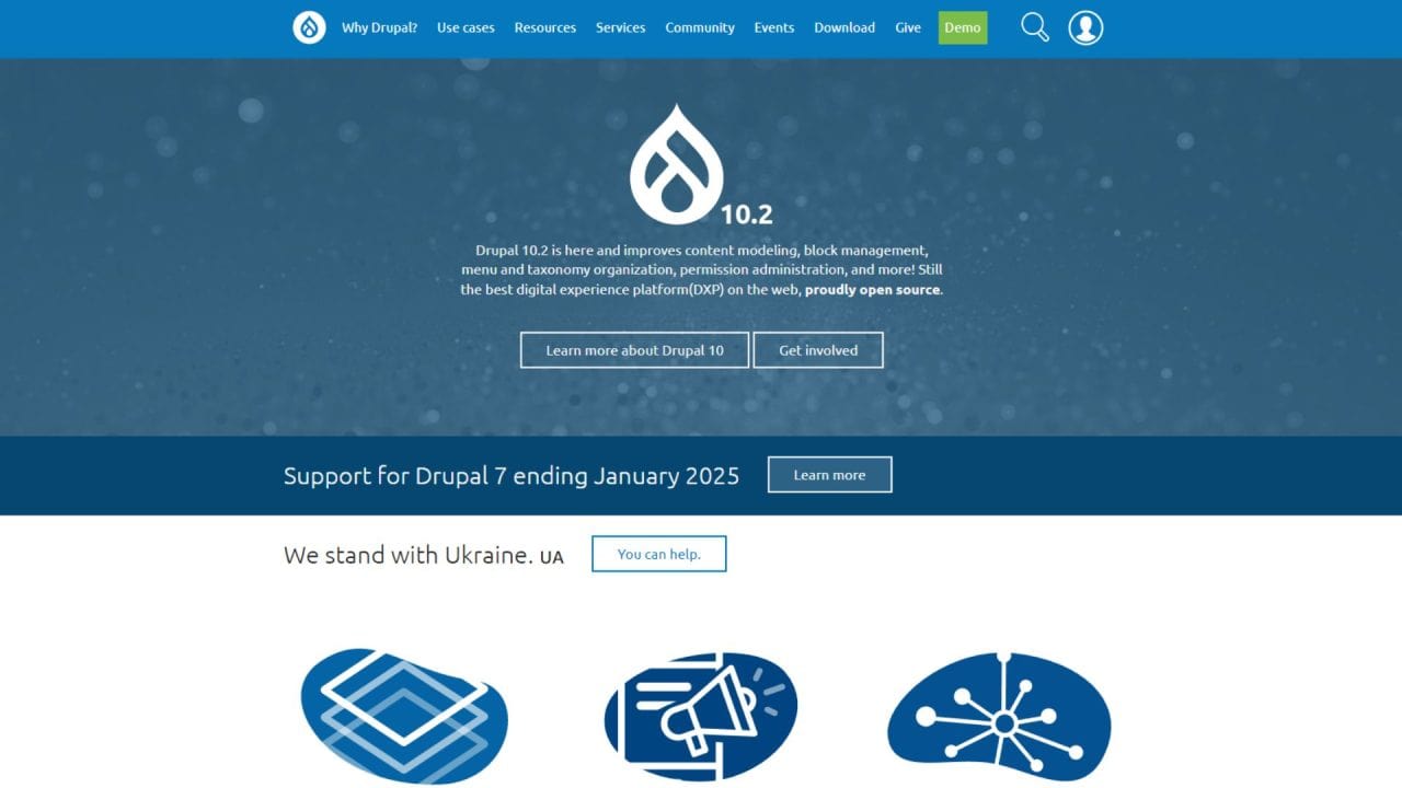 what is drupal who is drupal best for homepage screenshot