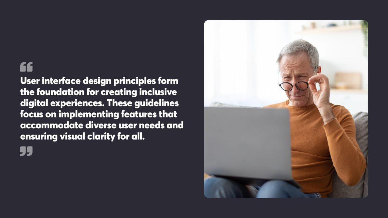Senior man adjusting glasses while using laptop