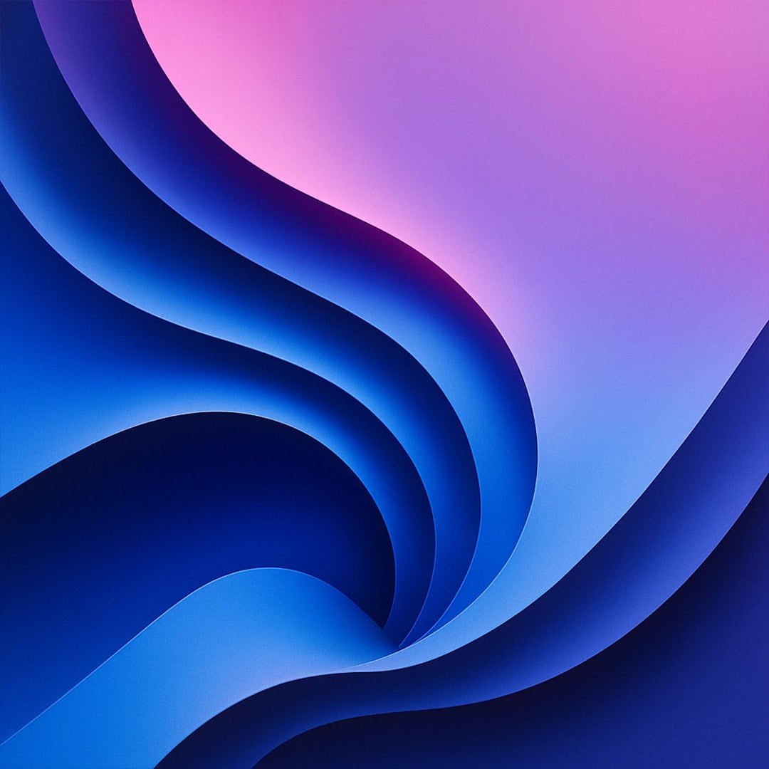 our process website development Vibrant abstract blue and pink wave design